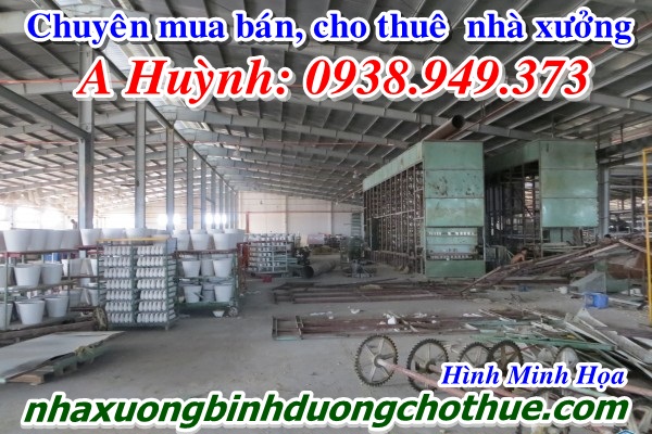 Cho Thuê Nhà Xưởng Bình Dương, 1.600m2, Bình Chuẩn, Thuận An, LH 0938.949.373