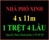 Nhà phố xinh rẻ 4 x 11m 1 trệt 4 lầu Nguyễn Thiện Thuật Quận 3 TP.HCM