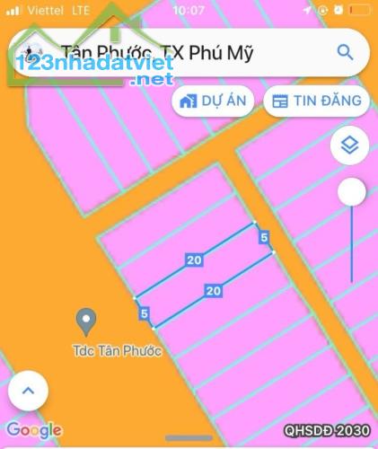 Ngộp ngân hàng bán gấp nền đất tái định cư Tân Phước giá 1tyx - 1