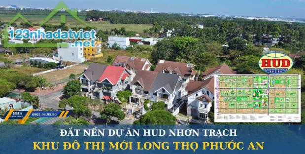 Hot Hot - Bán nền nhà vườn Hud Nhơn Trạch 309m2 Mặt tiền đường D15 lộ giới 25m - 3