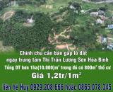 Chính chủ cần bán gấp lô đất ngay trung tâm Thị Trấn Lương Sơn Hòa Bình.