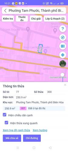 Cần bán đất chính chủ quy hoạch thổ cư Tam Phước- TP.Biên Hoà. - 2