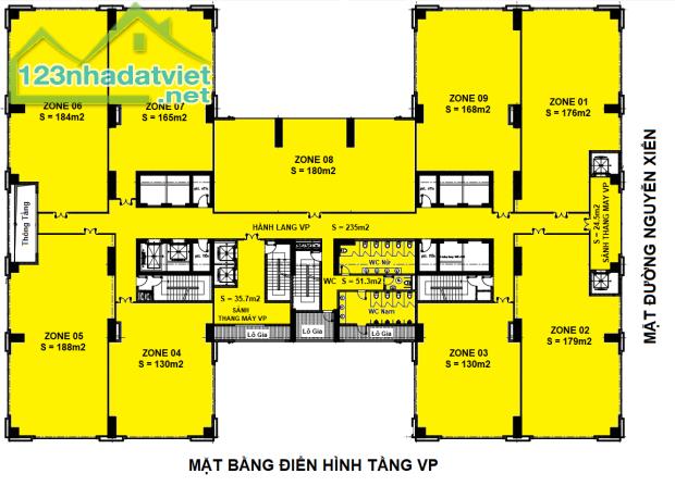 Cho thuê mặt bằng thương mại, văn phòng tại tòa Housinco Premium, 300 Nguyễn Xiển - 3