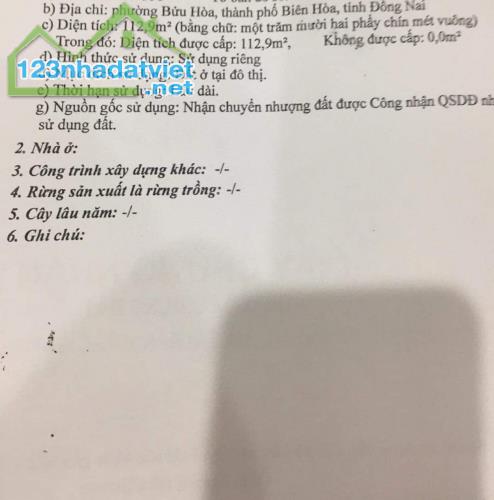 BÁN 2 LÔ ĐẤT BỬU HÒA SỔ HỒNG RIÊNG THỔ CƯ ĐƯỜNG XE TẢI CHẠY - 5