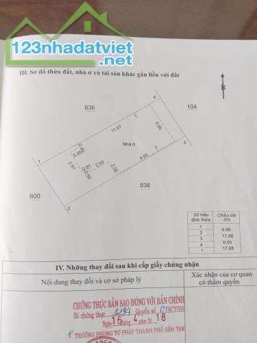 BÁN NHÀ 107M2 THỔ CƯ TOÀN BỘ, SỔ NHÀ HOÀN CÔNG, PHÚ NHUẬN, TP BẾN TRE - 5