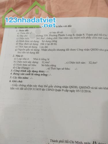 Kẹt tiền Bán gấp đất đường 339 phường phước long B quận 9 LH 0903 066 813 chuyên Bđs Q9 - 1