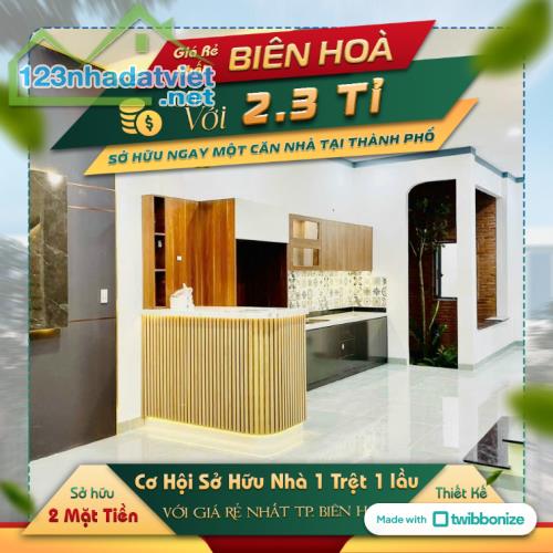 Trả trước 899 triệu sở hữu nhà 1 trệt 1 lầu TP Biên Hòa - 2