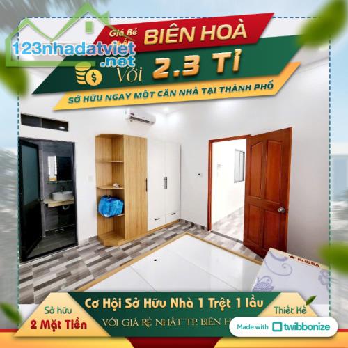 Nhà 1 trệt 1 lầu sổ riêng gần KDC Phú Thịnh - 1