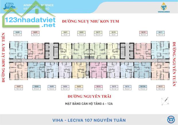 ( suất ngoại giao ) 3PN 3VS - 93m2 tại Viha Complex 107 nguyễn tuân - 2