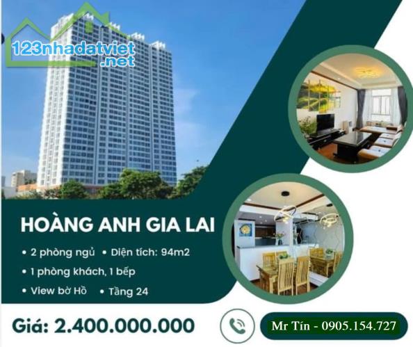 💥💥💥BÁN GẤP CĂN HỘ CHUNG CƯ CC HOÀNG ANH GIA LAI ĐN - TẦNG 24 - DT: 94M2 –NHỈNH 2 TỶ.