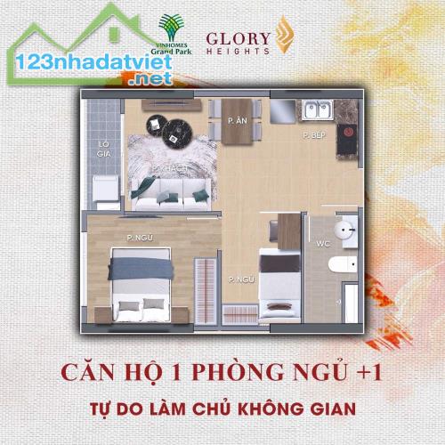 VINHOME GRAND PARK CĂN HỘ 1PN 48M2 CHIẾT KHẤU 36% CÒN 2.4 TỶ, VAY 70% GIẢM GIÁ 18%