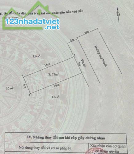 Bán lô đất tái định cư Tràng Cát , Hải An 75m2 giá chỉ 2,55 tỷ - 2