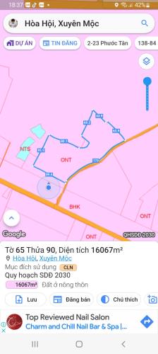 Chủ cần bán 1ha6 hoà hội 173  mặt tiền nhựa full hồng đã có trích lục giấy xin tách thửa - 4