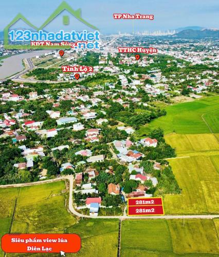 Bán siêu phẩm view lúa cực đẹp tại Diên Lạc , ngay trung tâm hành chính Diên Khánh. - 1