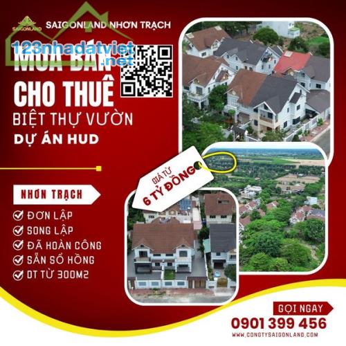 Saigonland nhận Ký Gửi - Mua Bán đất nền dự án HUD và XDHN sổ sẵn  tại Nhơn Trạch Đồng