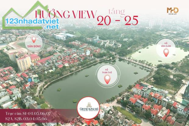 CĂN HỘ 2PN 92.6M2 CHỈ CÓ 3.91 TỶ, ck 9%, htls 0% tại GRAND SUNLAKE - view hồ - 2