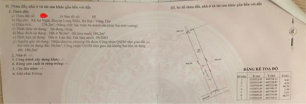 Bán Đất Chính Chủ Tại Xã An Ngãi, Long Điền, Bà Rịa Vũng Tàu