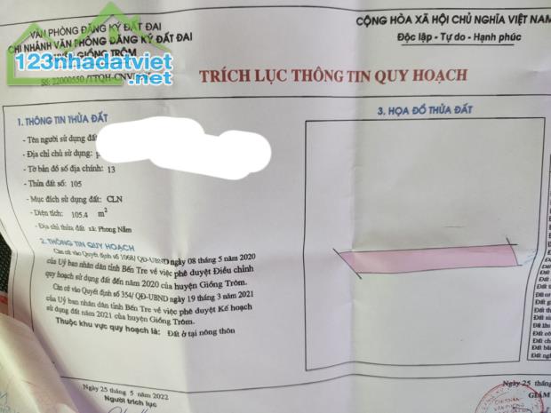 Đất mặt tiền bến tre gần chợ, trường học, ủy ban khu công nghiệp, giảm 100tr bán gấp - 4