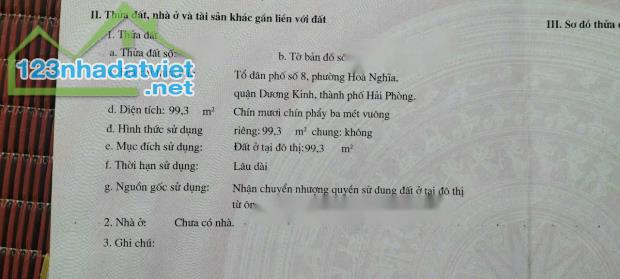 Bán đất Hoà Nghĩa - Dương Kinh - Hải Phòng