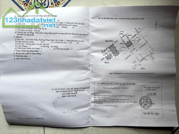 BÁN NHÀ 2 MẶT TIỀN TẠI PHỐ ĐI BỘ BÙI VIỆN, PHƯỜNG PHẠM NGŨ LÃO, QUẬN 1, TP HCM, GIÁ LÀ - 3