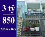 BÁN NHÀ HẺM 88 NGUYỄN VĂN QUY, QUẬN 7. DT: 2,85M X 16M, 1 LẦU, GIÁ 3 TỶ 850