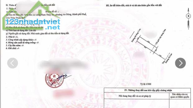 💥💥 Cần bán lô đất 2 mặt tiền Âu Lạc giá 7ty250 nhỏ đã có sổ hồng 💥💥 - 1