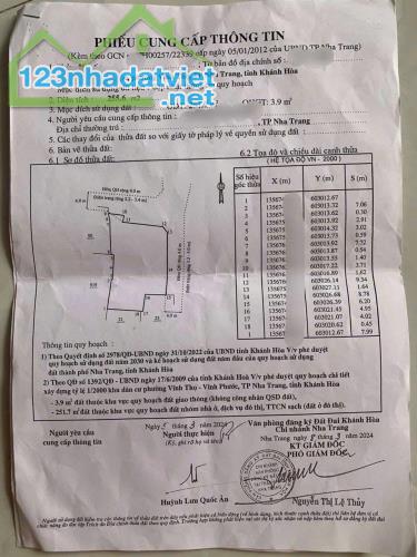 BÁN LÔ ĐẤT CĂN GÓC TẶNG NHÀ CẤP 4 HẺM TÔN THẤT TÙNG VĨNH THỌ NHA TRANG - 3