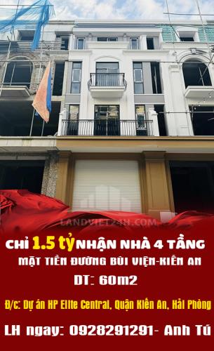 CHỈ 1,5TỶ NHẬN NHÀ 4 TẦNG MẶT TIỀN ĐƯỜNG BÙI VIỆN-KIẾN AN - 3