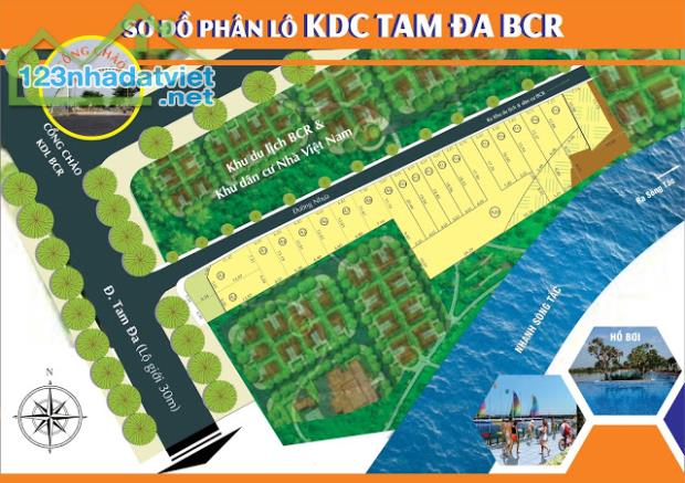 Đất nền10 X20 m khu đô thị BCR đường 12m đối diện sông đg Tam Đa, Q9. Giá rẻ nhất 38tr/m2