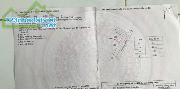 Chính chủ Bán nhà 2 MT chợ Hưng Long Bình Chánh, đường Trần Thị Non, Thị Trấn Cần Giuộc,