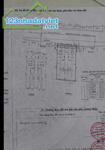 HÓC MÔN, BÁN ĐẤT MẶT TIỀN TIỀN LÂN 15, DT 10x19m 190m2 THỔ CƯ - 1