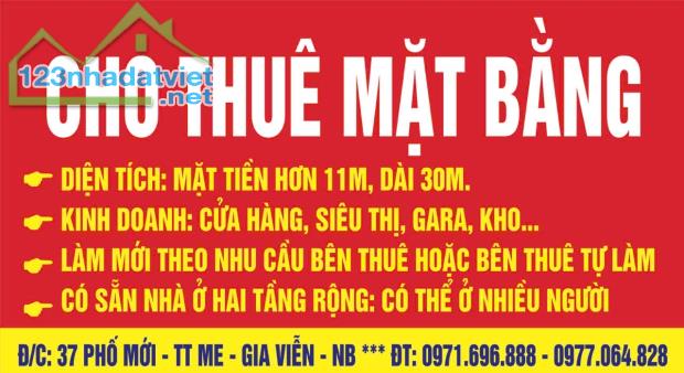 CHO THUÊ NHÀ Ở MẶT TIỀN KINH DOANH 330 m2 7 TRIỆU TẠI TRUNG TÂM PHỐ MỚI, THỊ TRẤN ME, GIA - 3