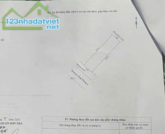 Chính chủ bán đất mặt tiền 5M5 Vũng Thùng 4 ⭐⭐⭐⭐⭐ Phường Nại Hiên Đông , Sơn Trà , Đà Nẵng