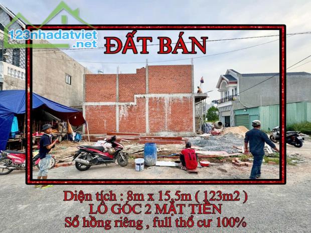 CHỦ GỞI BÁN ĐẤT BIỆT THỰ GÓC 2 MẶT TIỀN (NGANG 8M) KDC HOÀNG MINH CHÁNH P. HÓA AN