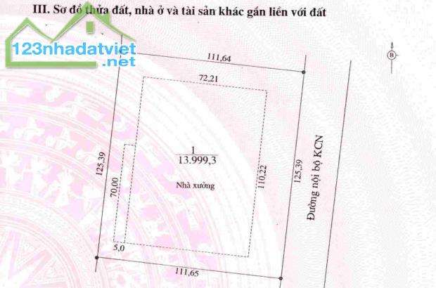 Bán nhà xưởng 8000m x 3 tầng, kcn Vân Trung, giá đầu tư