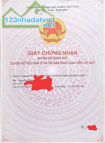 BÁN 37,5M2 ĐẤT THỤY PHƯƠNG,MẶT TIỀN 4,2M GIÁ CHÀO 2,65 TỶ CÓ THƯƠNG LƯỢNG