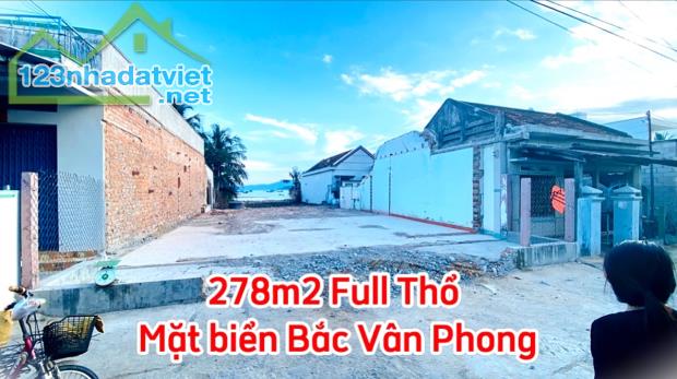 278m2 Full Thổ cư Mặt biển PK8 - Bắc Vân Phong 2 mặt đường 20m/36m