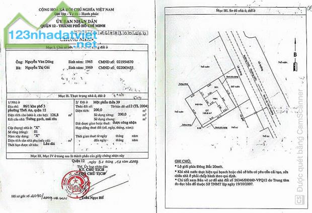 Bán 3 căn MBKD liền kề (13,2x20m) mặt tiền Trần Thị Cờ, Thới An, Q12 giá 14.5T - 3