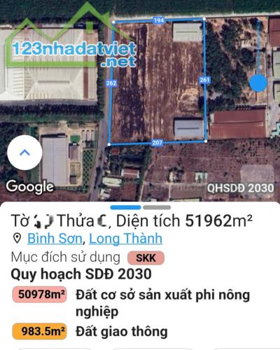 Chuyển nhượng lô đất và xưởng 5.2ha ( 52.000m2) trong KCN tại Long Thành, Đồng Nai - 2