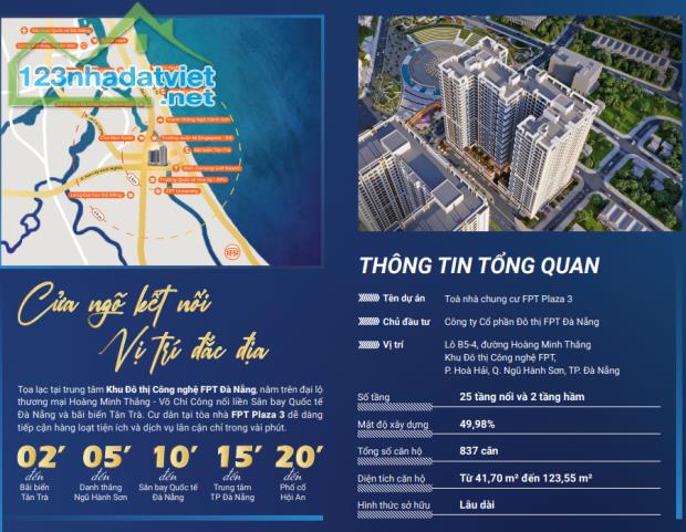 1,19 TỶ SỞ HỮU CĂN HỘ FPT PLAZA3 - LIÊN HỆ ĐỂ NHẬN THÔNG TIN VÀ CHỌN CĂN