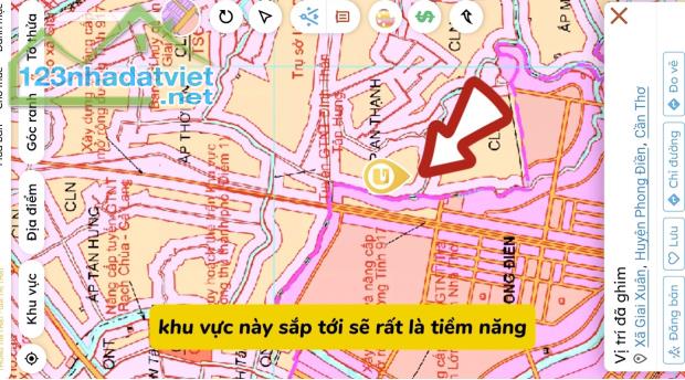 Nền 323m2 có 100m2 thổ cư Giai Xuân, Phong Điền, cách chợ PĐ 2.5km - 4