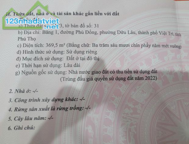 Bán lô Đất Cực VIP ngay ngã tư Phù Đổng - Quang Trung 369m2 - 74tr/m2 - 4