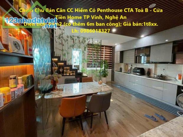 Chính Chủ Bán Căn CC Hiếm Có Penthouse CTA Toà B - Cửa Tiền Home TP Vinh, Nghệ An