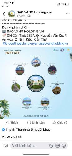 ĐẤT NỀN KĐT HAPPY CITY TP LONG XUYÊN VỊ TRÍ ĐẸP. 80 -112M2. CHỈ 18 -20TR/M2. LH:0837801160 - 3