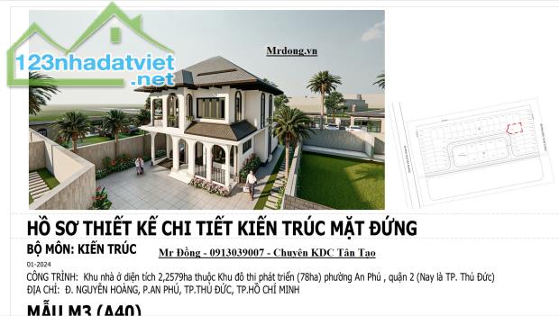 (Mới) Đất biệt thự đơn lập An Phú  313,5m2 Chỉ 47 tỷ KDC Tân Tạo Quận 2