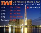 Giá thuê Vinhomes Central Park T10.2024: Căn hộ, Shophouse, Biệt thự Full NT: từ 16