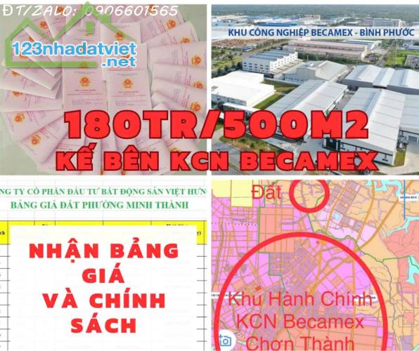 Bán Đất sổ Sẵn Ngay KCN Becamex Bình Phước Giá Chỉ 960 Nghìn/m2.Đừờng DH01. Phường Minh