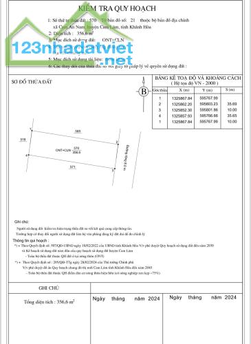 HOT HOT !! Chính chủ Cần Bán Nhanh Lô Đất Đẹp Tại Cam An Nam, Cam Lâm, Khánh Hòa - 1