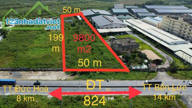 9800m2 đất mặt tiền Tỉnh lộ 824 xã Lương Bình,huyện Bến Lức giá 43 tỷ - 3