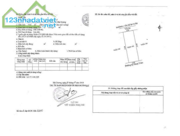 Bán đất mặt đường Hồ Tùng Mậu, ph Tân Bình, TP HD, 150m2, mt 10m, vị trí đẹp, giá tốt - 2